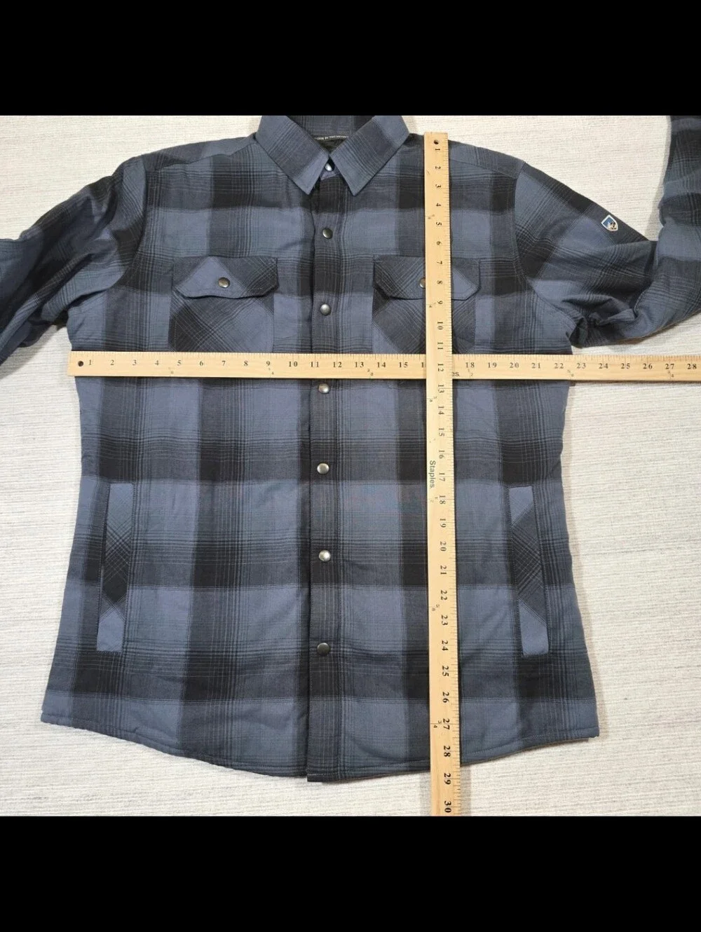 Kuhl JOYRYDR Shirt-Jac Jacket Mens M Fleece Lined Plaid Flannel Shacket #7253